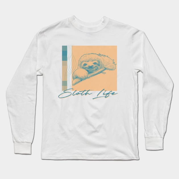 Sloth Life / Aesthetic Style / Cute Sloth Lover Design Long Sleeve T-Shirt by unknown_pleasures